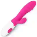 Vibrador Doble Bunny Puntog, Silicona. Baterías, Color Rosa