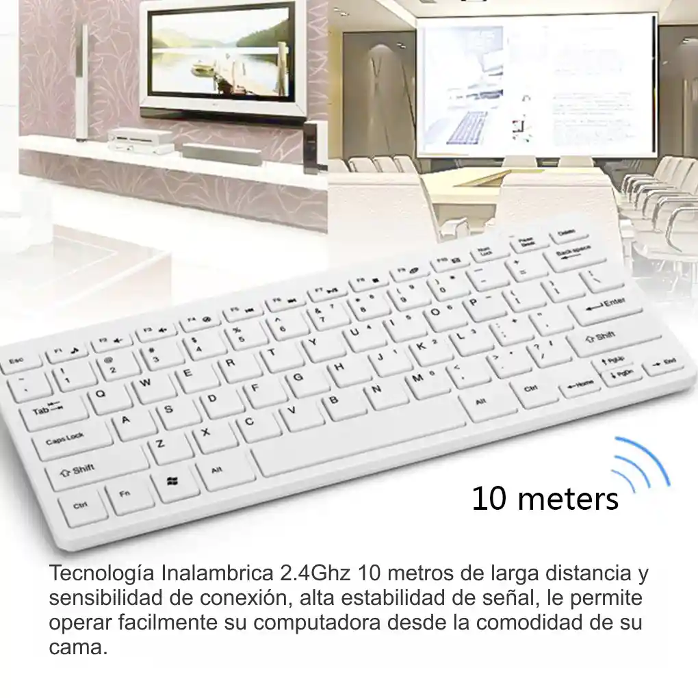 Mini Teclado + Mause Inalambrico Combo Impermeable Usb K-03