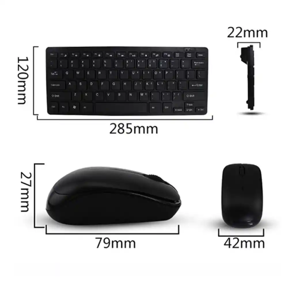 Mini Teclado + Mause Inalambrico Combo Impermeable Usb K-03