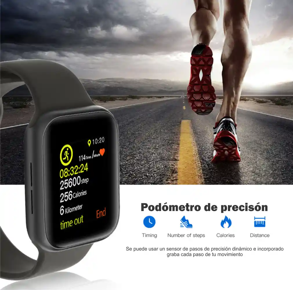 Reloj Inteligente Clon Iwo 10 Mtk25 Serie 5 Apple / Android