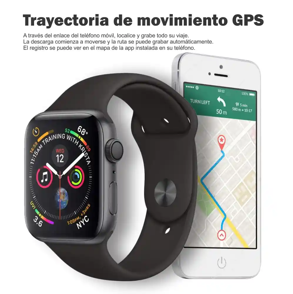 Reloj Inteligente Clon Iwo 10 Mtk25 Serie 5 Apple / Android