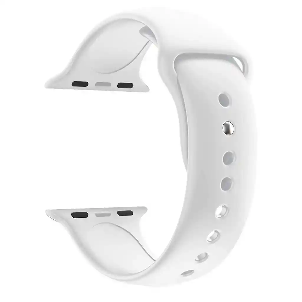 Pulso Deportivo En Silicona Apple Watch 38mm, 40mm, 41mm - Blanco