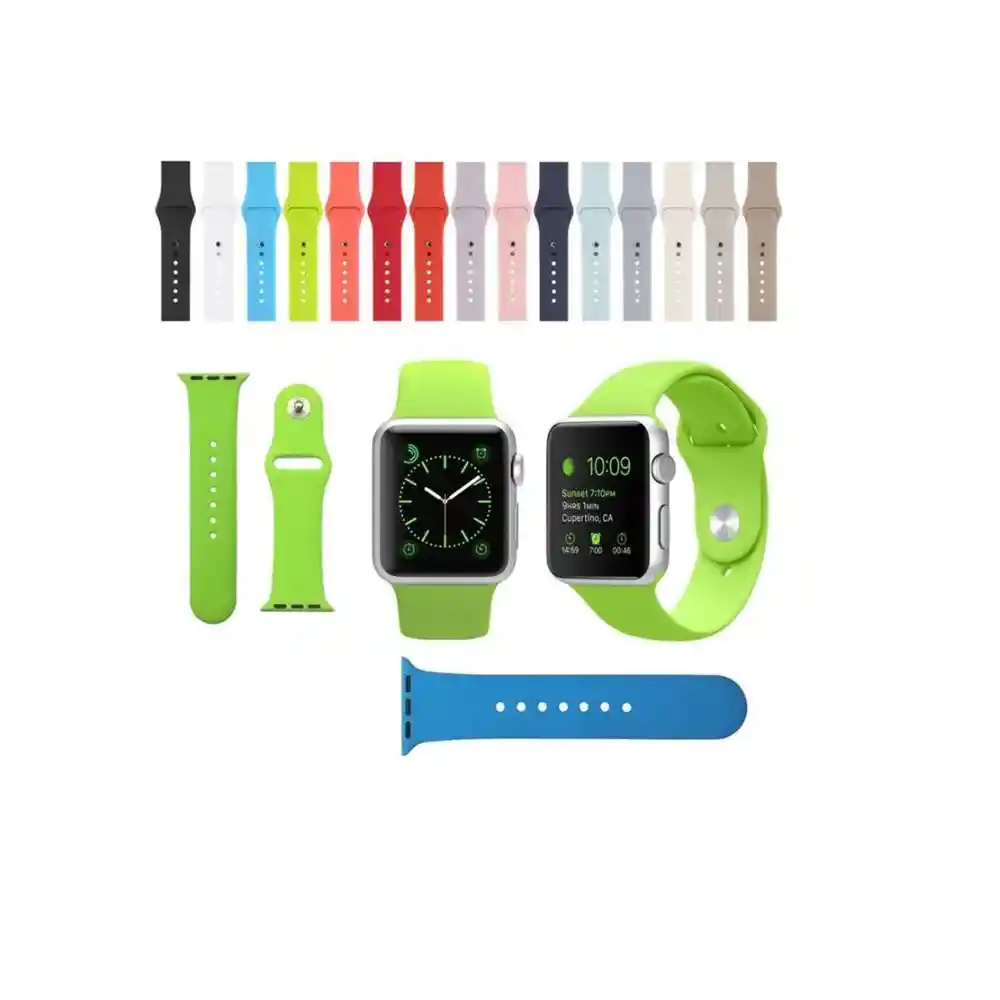 Pulso Deportivo En Silicona Apple Watch 38mm, 40mm, 41mm - Blanco