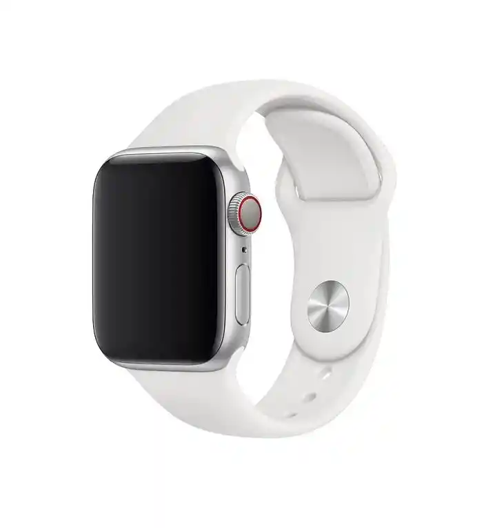 Pulso Deportivo En Silicona Apple Watch 38mm, 40mm, 41mm - Blanco