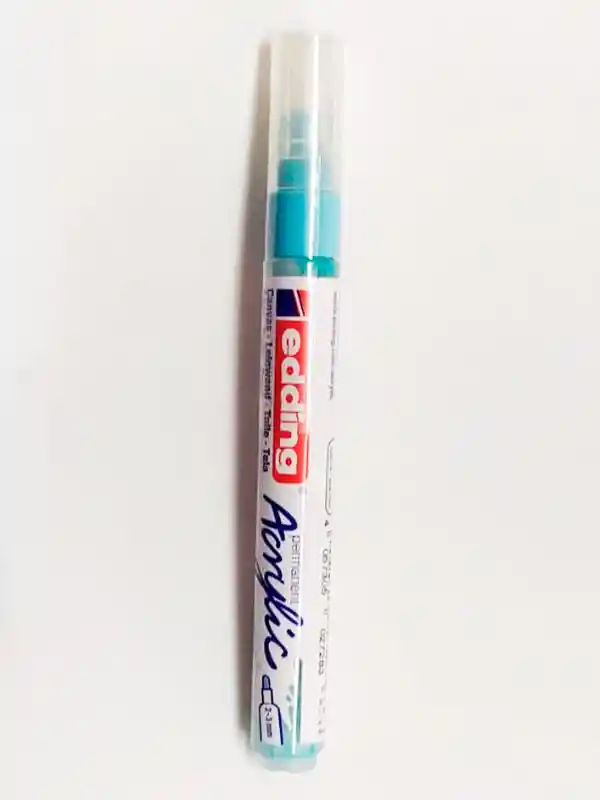 Marcador Acrilico Azul Pastel 5100 De Trazo Medio Edding