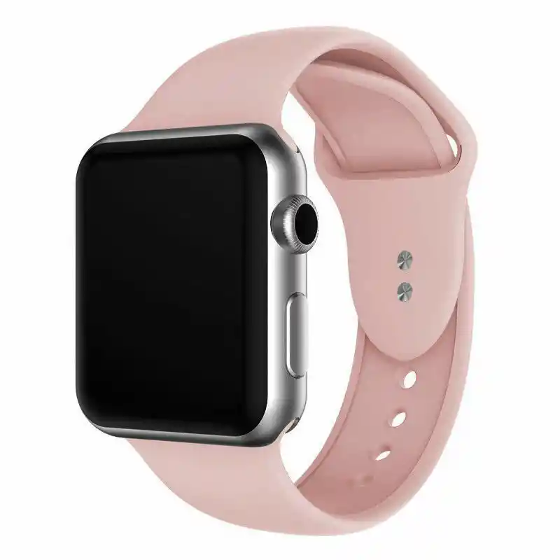 Pulso Deportivo En Silicona Apple Watch 38mm, 40mm, 41mm - Rosado