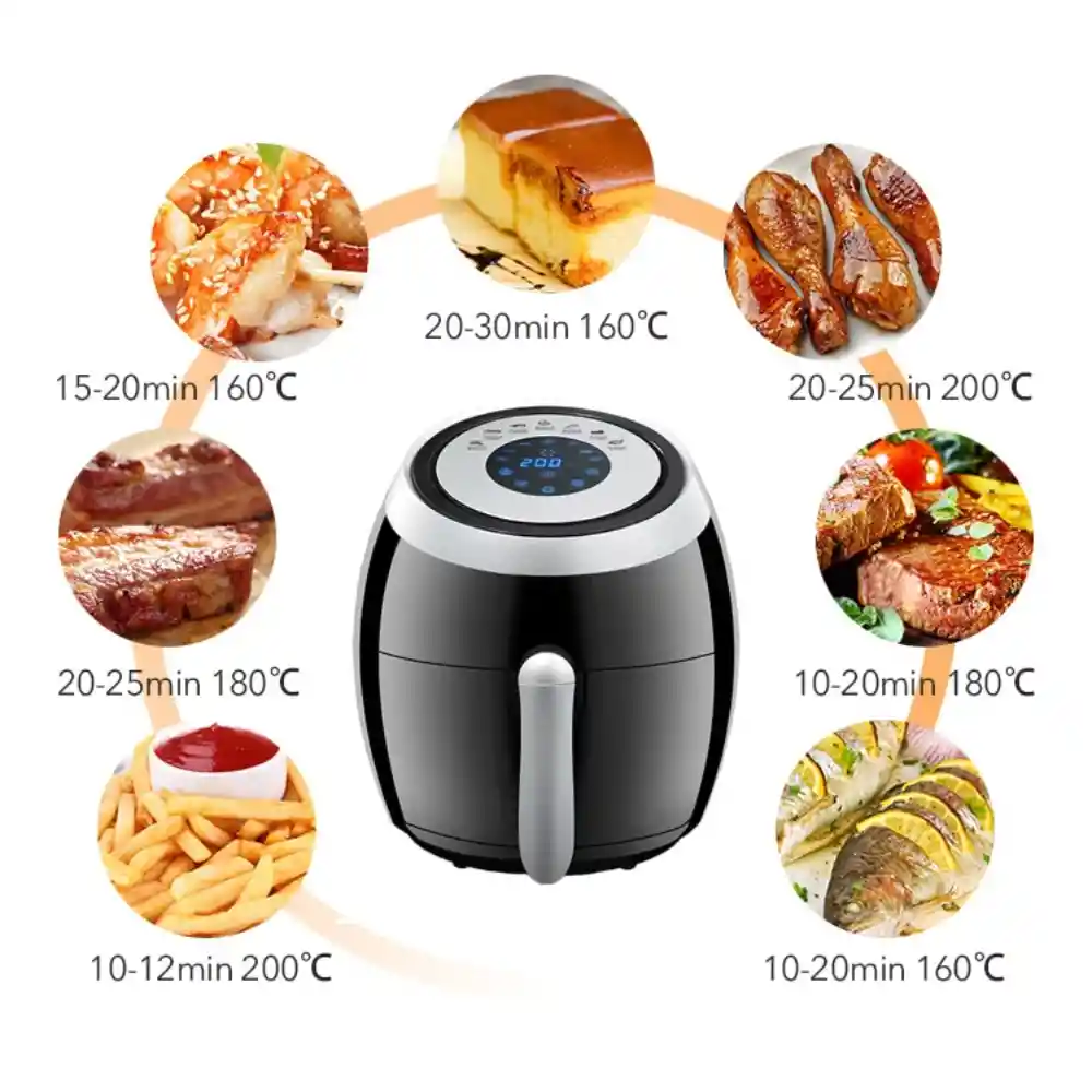 Freidora De Aire Sin Aceite Led Táctil Oven 5.5lt Swisshome