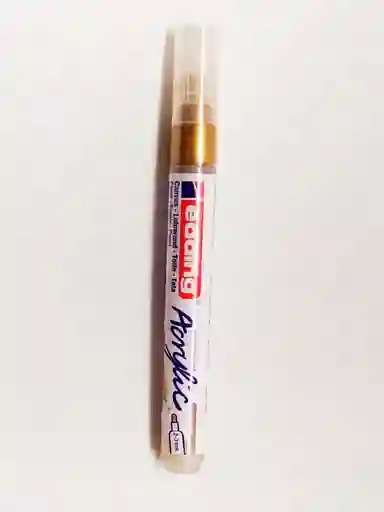 Marcador Acrilico Dorado 5100 De Trazo Medio Edding
