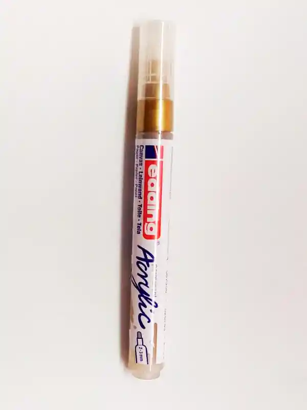 Marcador Acrilico Dorado 5100 De Trazo Medio Edding
