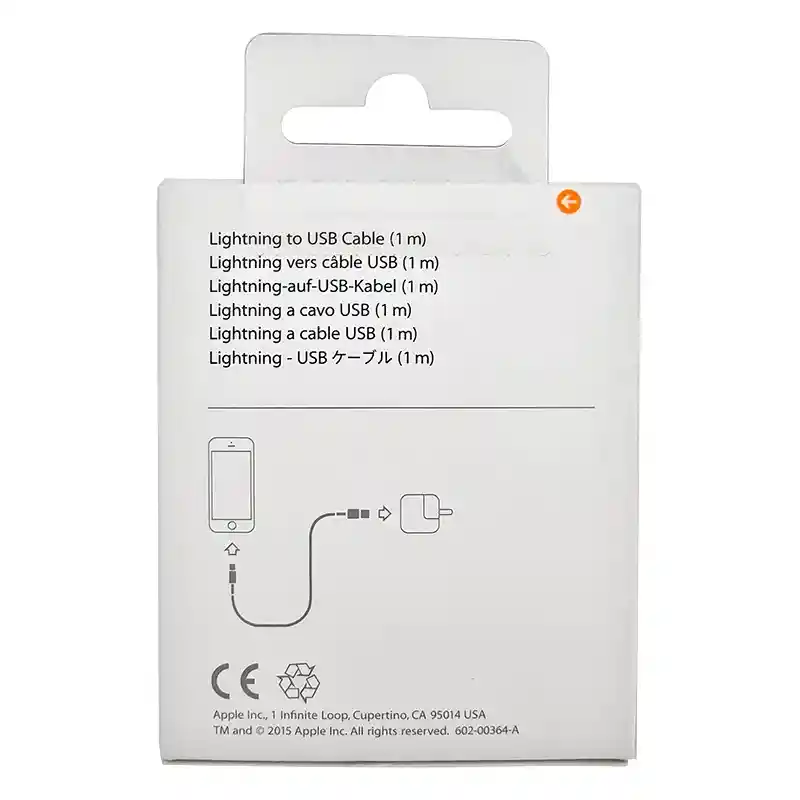 Cable Original Apple Usb A Conector Lightning De 1 Metro