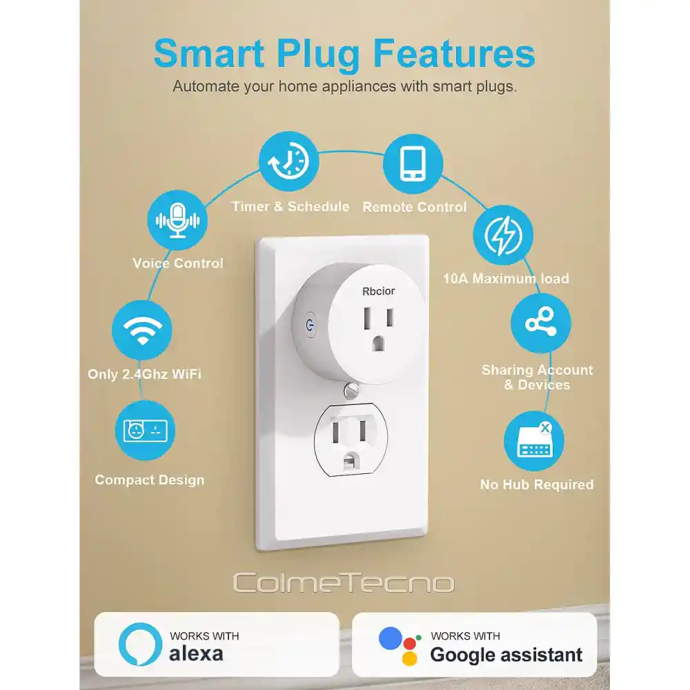 Enchufe Inteligente Wifi Control De Voz Alexa Google Asisten