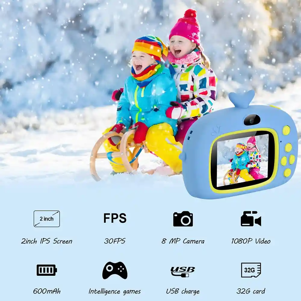 Camara Digital Para Niños Full Hd 1080p Video Camara Em-7
