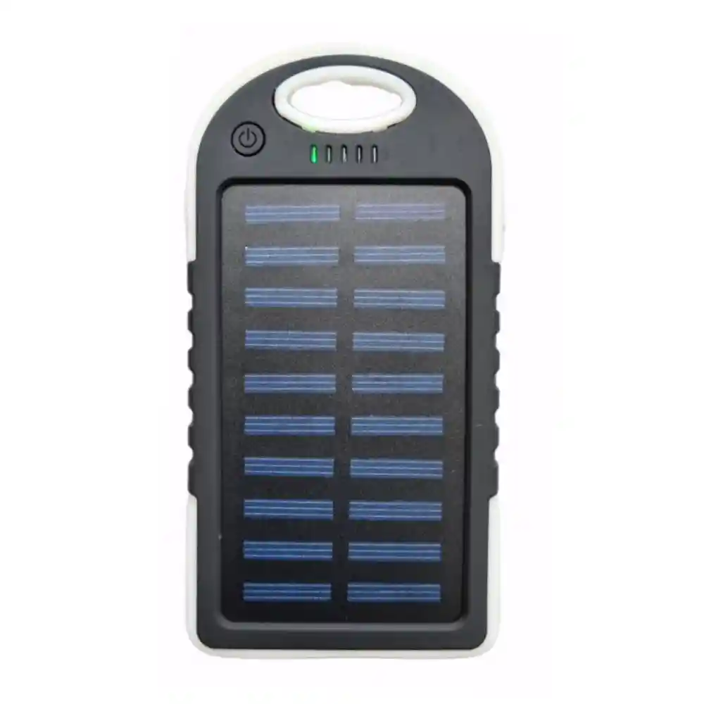 Power Bank Solar Batería Externa Portátil 12.000mah Luz Led