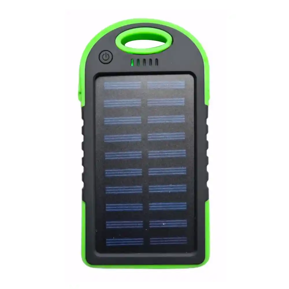 Power Bank Solar Batería Externa Portátil 12.000mah Luz Led