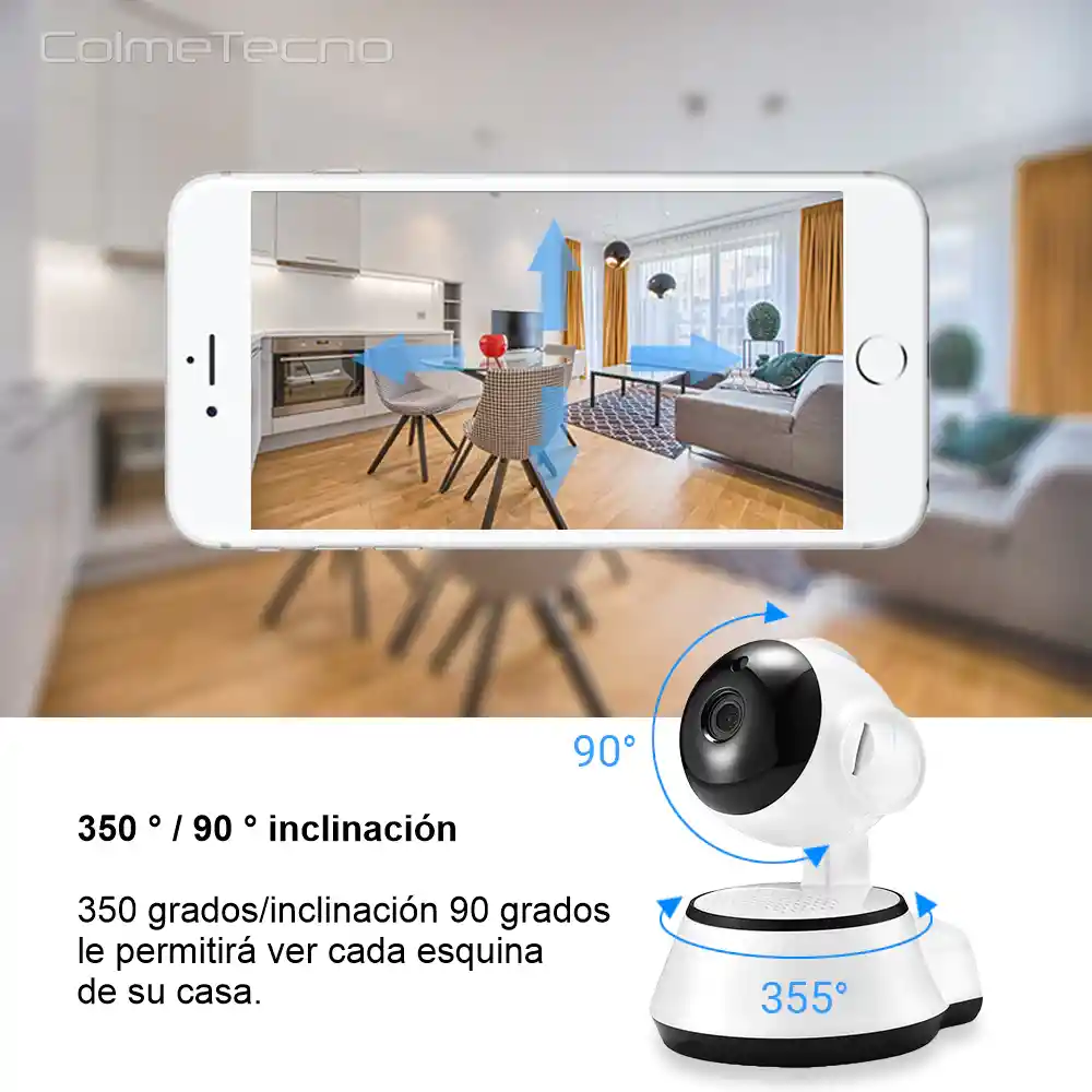 Cámara De Seguridad Inteligente Wifi 720p Robotica V380 Q6