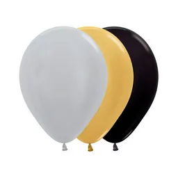 Paquete De Bombas / Globos Surtidos Satín X 12 Und