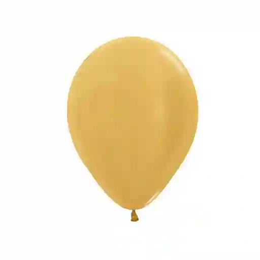 Paquete De Bombas / Globos Dorado Satin X 12 Und
