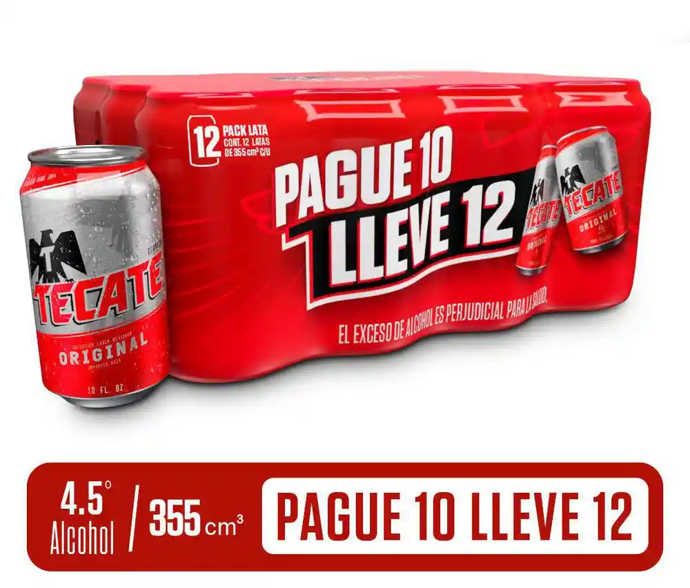 Cerveza Lata Oferta P10ll12 Tecate
