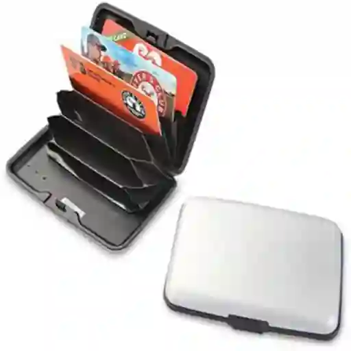 Billetera Protege Tarjetas Y Documentos Security Credit Card Wallet Gris (3358)