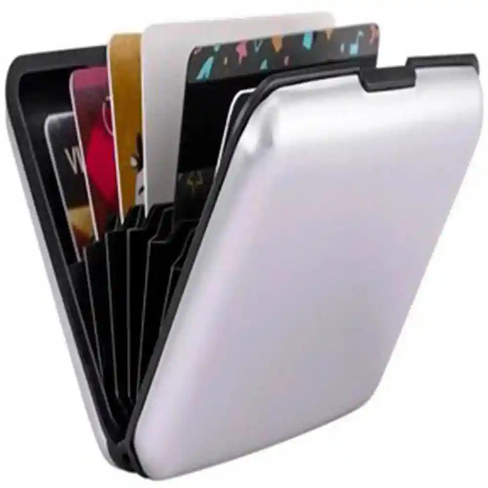 Billetera Protege Tarjetas Y Documentos Security Credit Card Wallet Gris (3358)