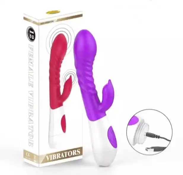 Vibrador Consolador Doble Estimulacion Punto G Bass Recargable