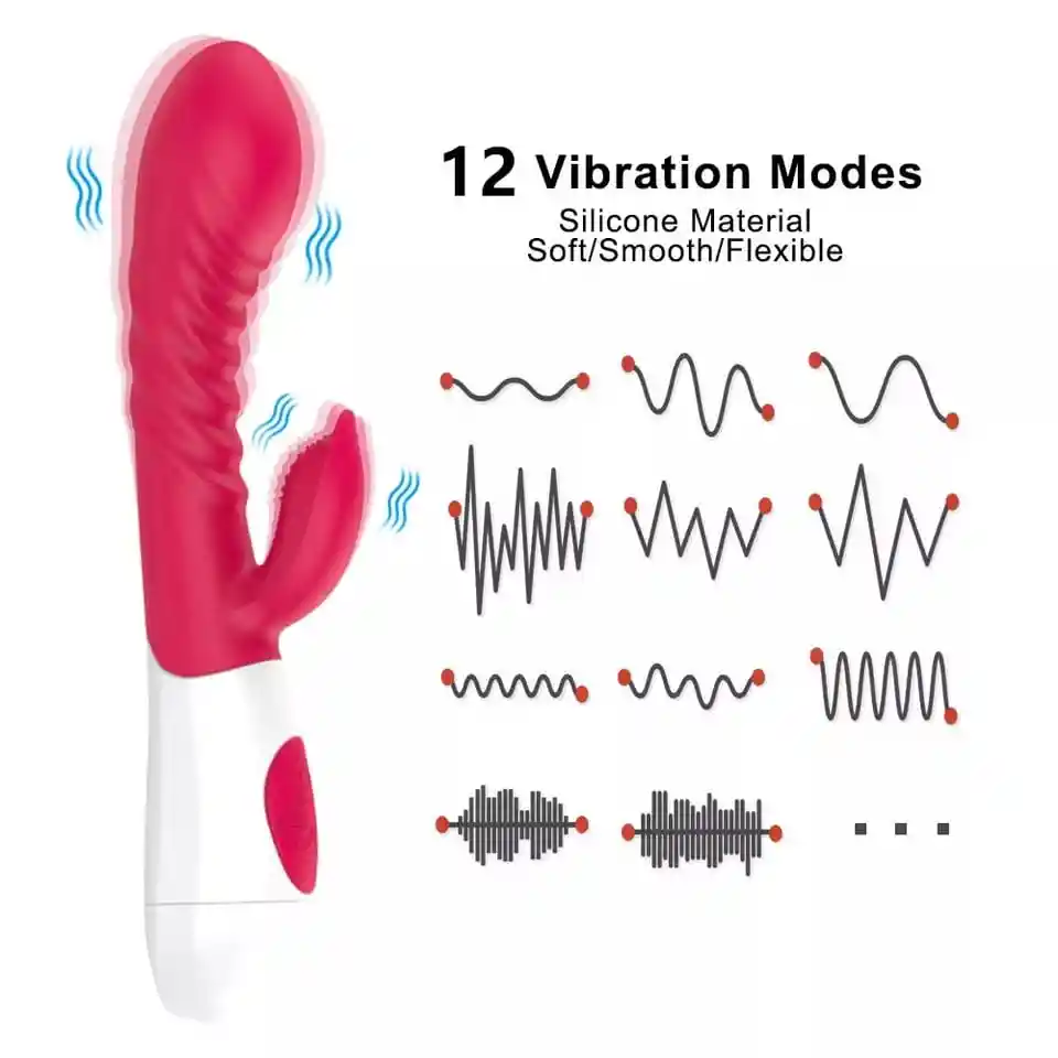 Vibrador Consolador Doble Estimulacion Punto G Bass Recargable