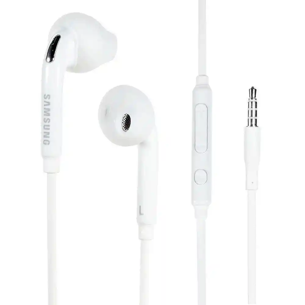 Samsung Audifonos Originaless6 S7 Cable Plano Garantia 3m - Blanco