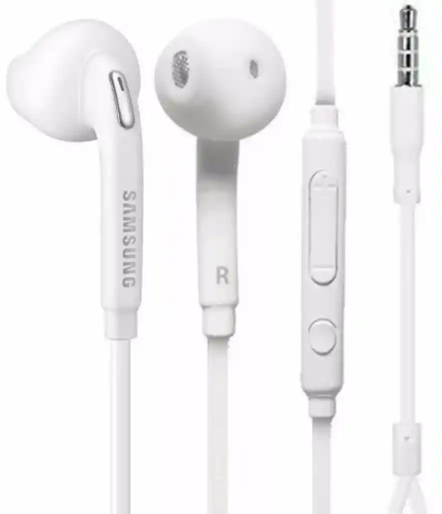 Samsung Audifonos Originaless6 S7 Cable Plano Garantia 3m - Blanco