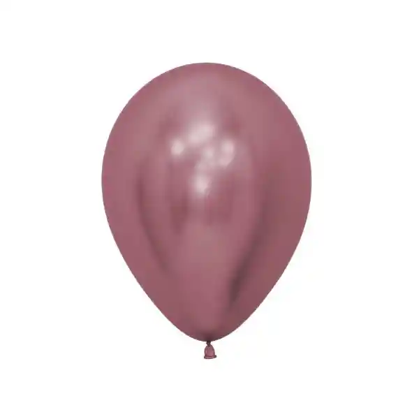 Paquete De Bombas / Globos Rosado Cromado X 12 Und