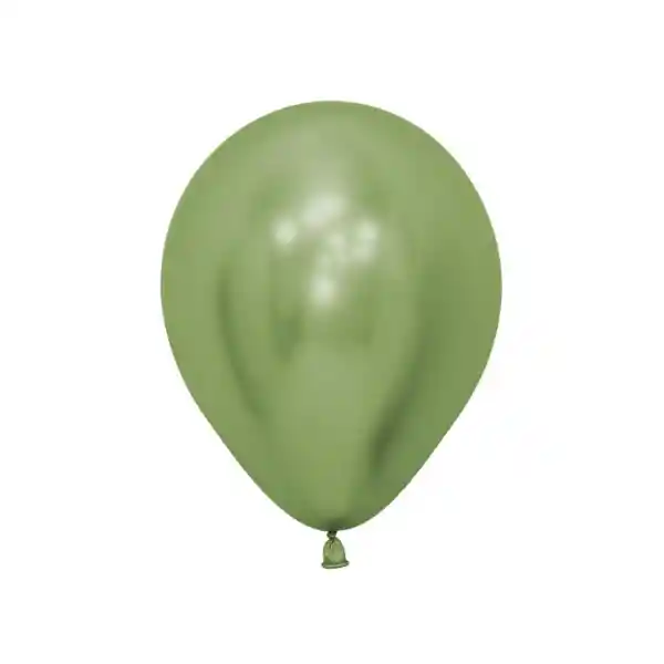 Paquete De Bombas / Globos Verde Cromado X 12 Und