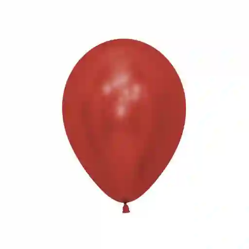 Paquete De Bombas / Globos Rojo Cromado X 12 Und