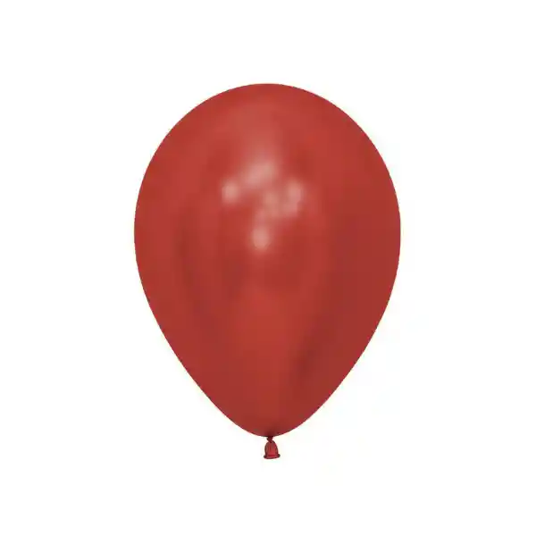 Paquete De Bombas / Globos Rojo Cromado X 12 Und