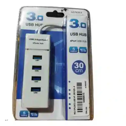 Hub Usb 3.0 4 Puertos De 5 Gbps Cable 30