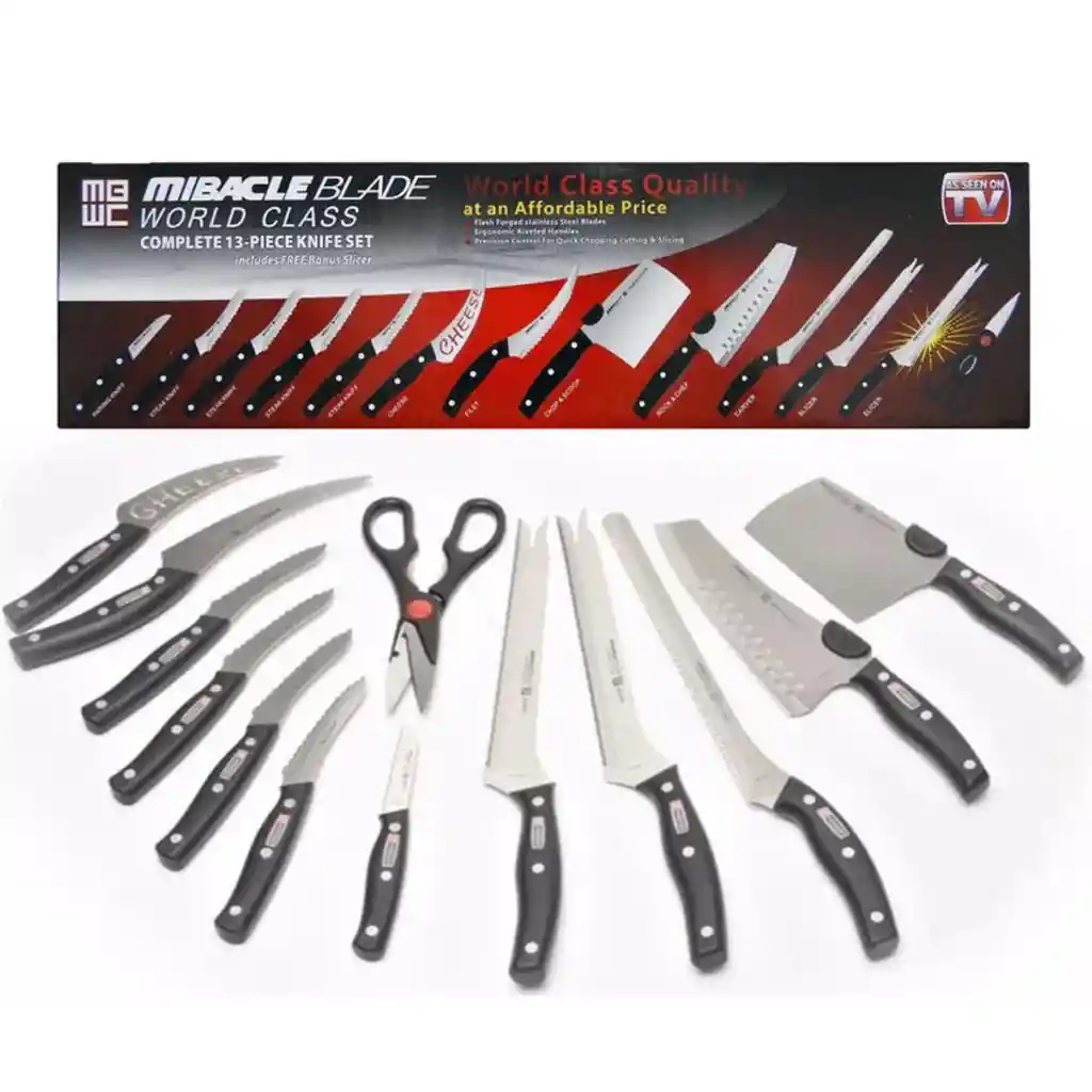 Set De Cuchillos Profesionales De La Tv Mibacle Blade X 13 P