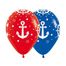 Paquete De Bombas / Globos Naval Estampado X 12 Und