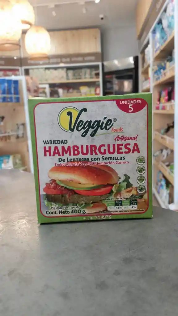 Veggie Hamburguesa De Lenteja Con Semillas X5 Unidades Foods