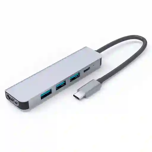 Adaptador Macbook Tipo C A Hdmi 3x Usb 3.0 Usb-c Hub 5 En 1