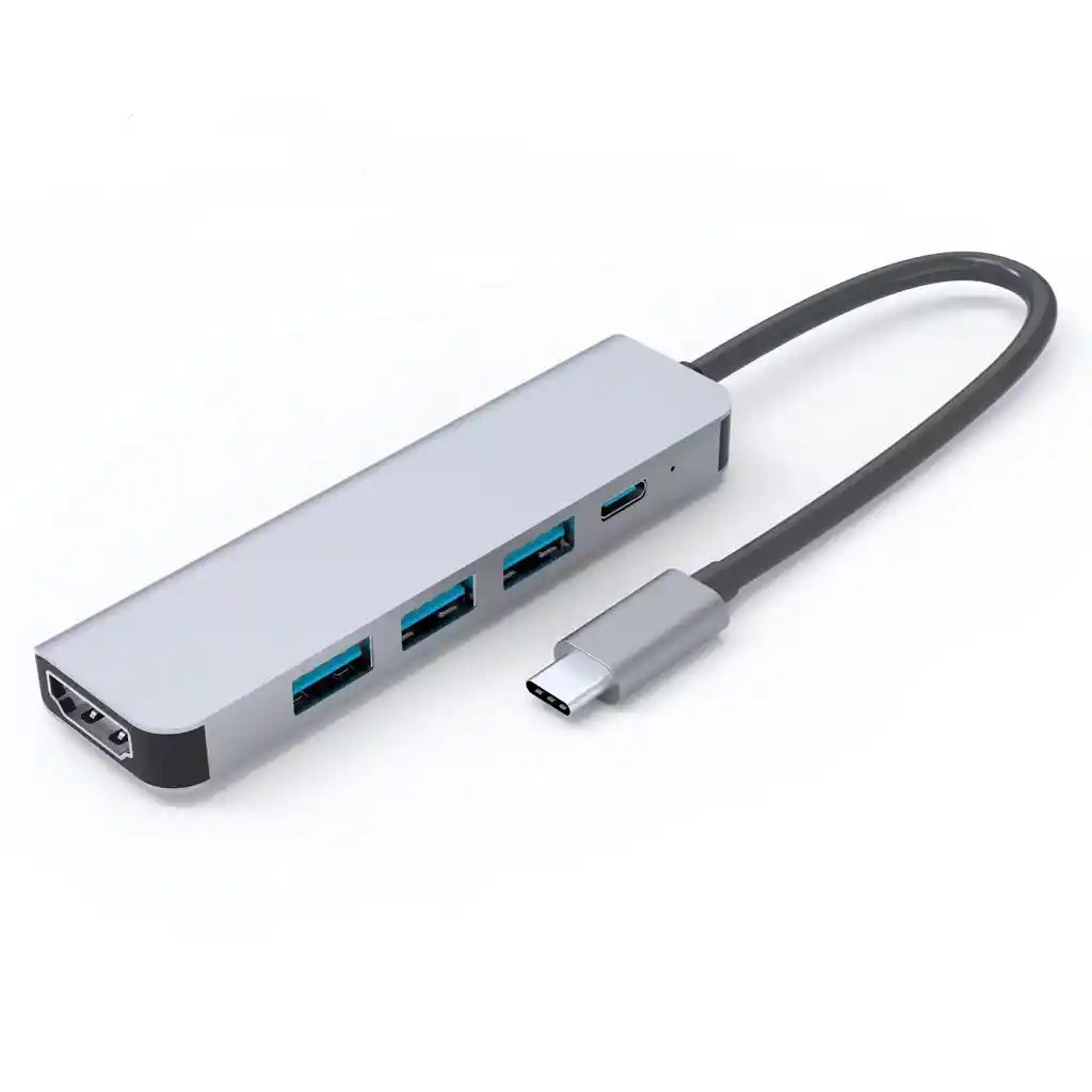 Adaptador Macbook Tipo C A Hdmi 3x Usb 3.0 Usb-c Hub 5 En 1