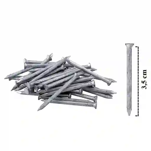 Puntillas De Acero X 30 Clavos Estriado Aluminizados Gruesos Largo 3.5cm
