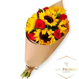 Rosas Y Girasoles En Bouquet Para Regalar