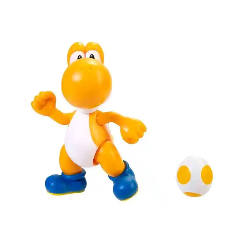 Figura Coleccionable Articulada Yoshi Naranja Con Huevo