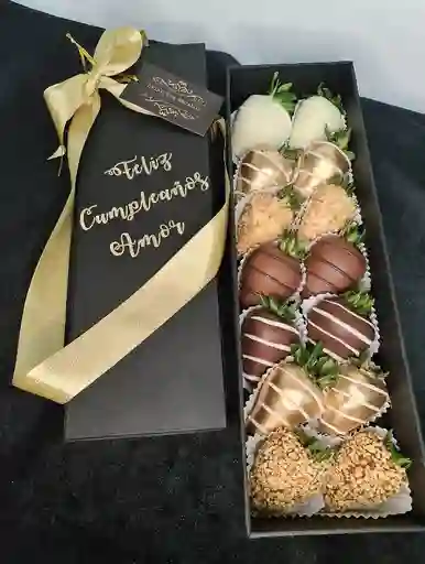 Caja De Lujo Con Fresas 12 0 14 Unidades