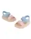 Sandalia Chanclas Calzado Bebe Infantil Plataformas De Lujo Ref. Zazynina Rosa Azul Amarillo Talla 22