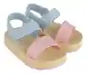 Sandalia Chanclas Calzado Bebe Infantil Plataformas De Lujo Ref. Zazynina Rosa Azul Amarillo Talla 22