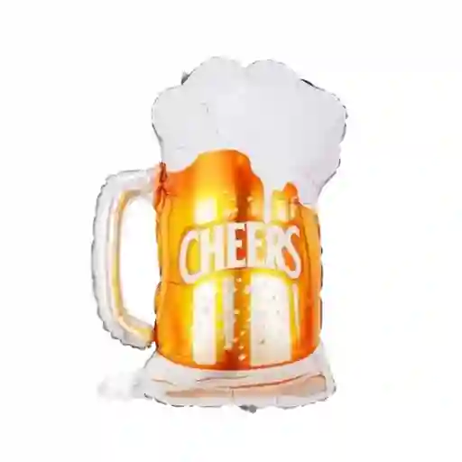 Globo Metalizado Cerveza Cheers Sin Inflar