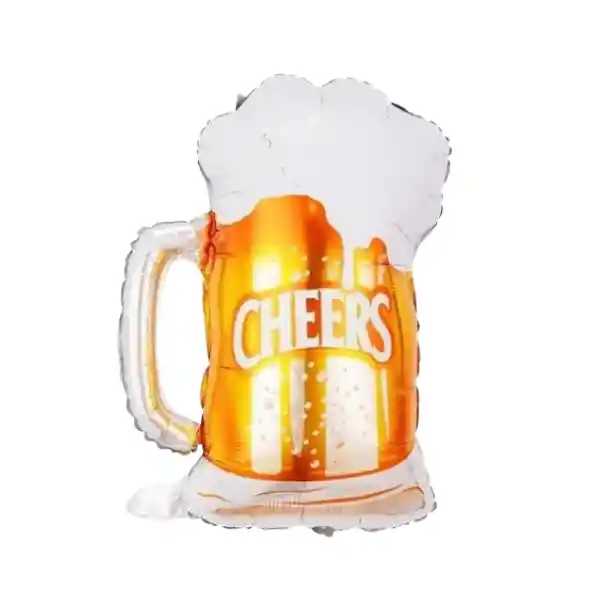 Globo Metalizado Cerveza Cheers Sin Inflar