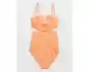 Traje de Baño Aerie Naranja Talla MEDIUM American Eagle