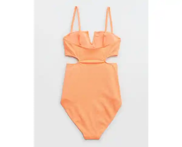 Traje de Baño Aerie Naranja Talla MEDIUM American Eagle