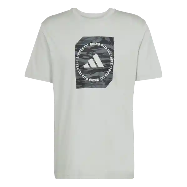 Adidas Camiseta C Camo Box T Manga Corta Hombre Gris Talla XL