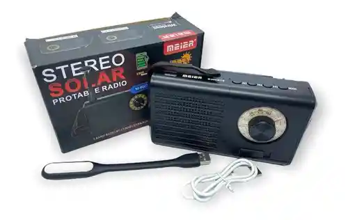 Radio Meier Solar Portatil Con Linterna Usb